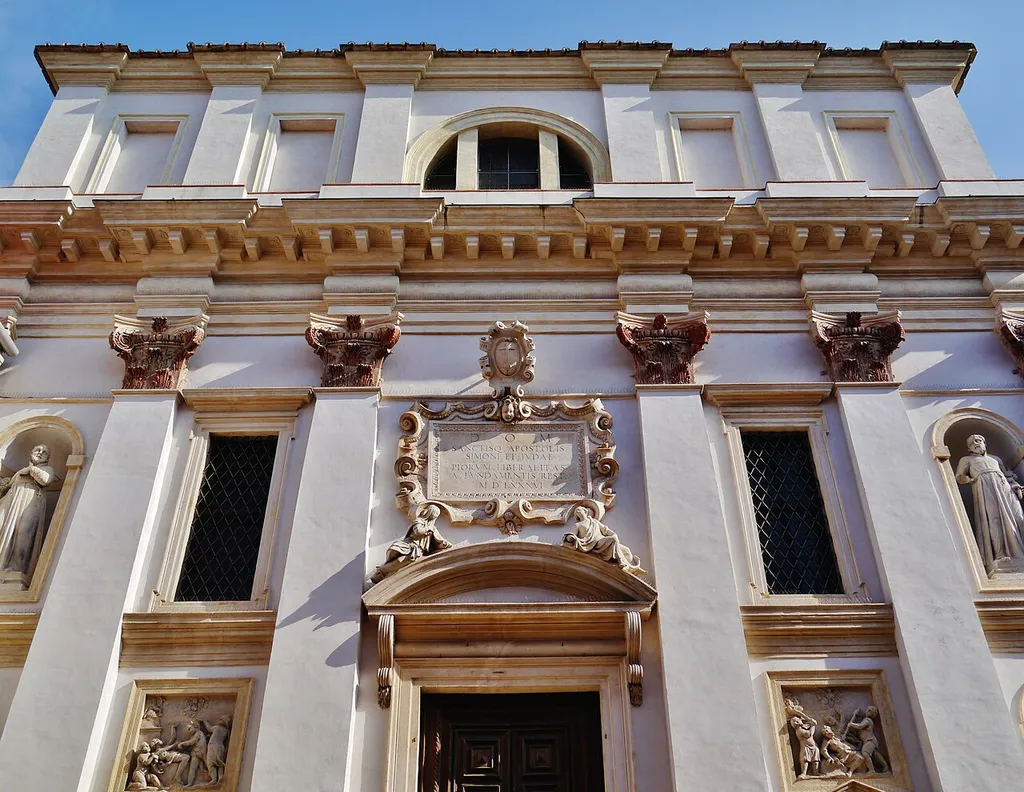 Facade of the Church of Sts. Simon the Zealot &amp; Jude the Apostle (combined San Gaetano), Padua, Province of Padua, Region of Veneto, Italy