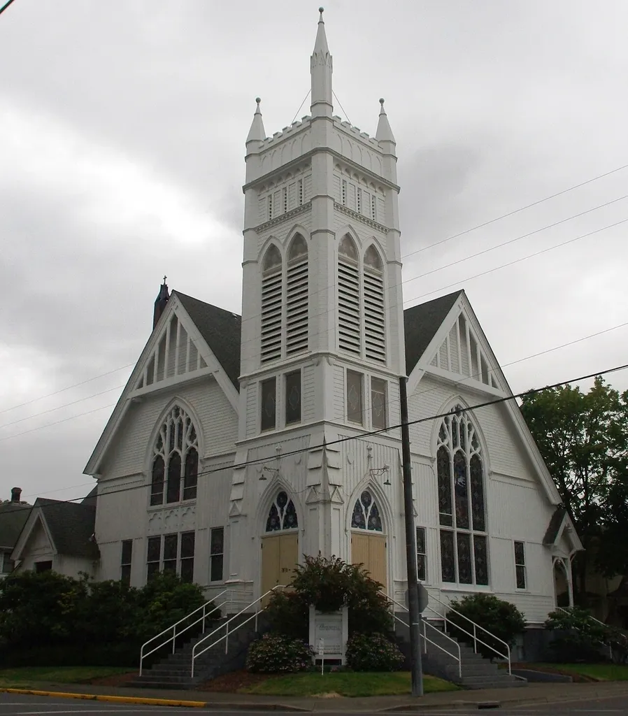 The Whitespires Church in Albany, Oregon, United States, is listed on the US National Register of Historic Places under its historic name of United Presbyterian Church and Rectory. It is also identified as a contributing resource in the NRHP-listed Albany Monteith Historic District.