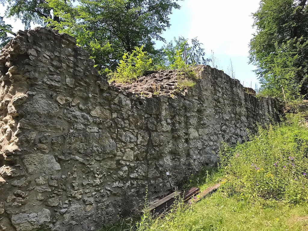 Kocherburg: Reste der Schildmauer im Südosten