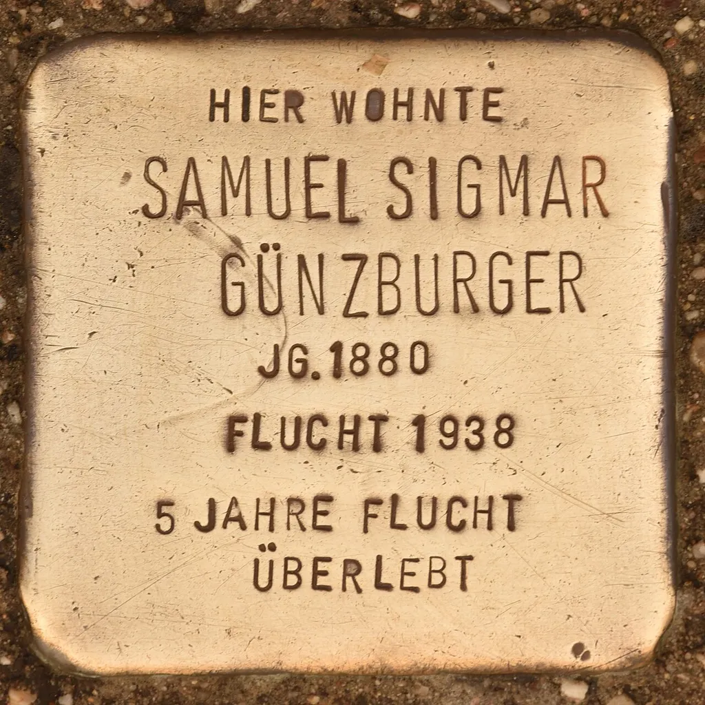 Stolperstein für Samuel Sigmar Günzburger