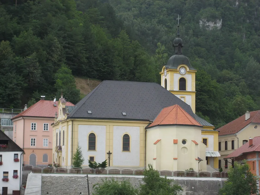 Radeče, town in Slovenia. Church.