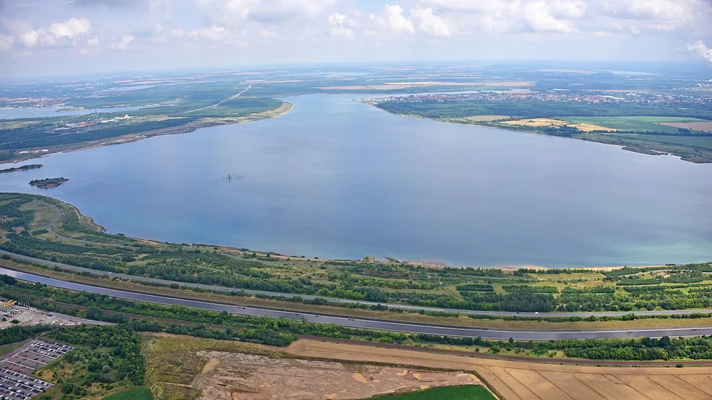 Zwenkauer See, Luftaufnahme (2017)