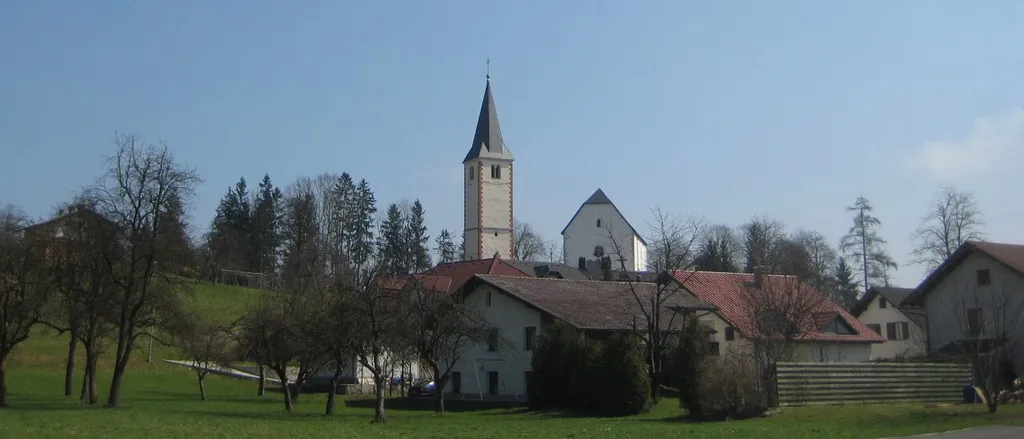Krtina, village in Slovenia (church of St. Rok)