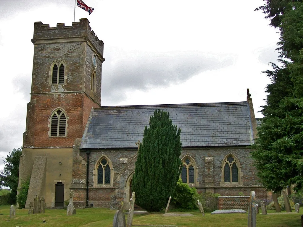 South aisle and west tower of St Bartholomew's parish church, Nettlebed, Oxfordshire seen from the south