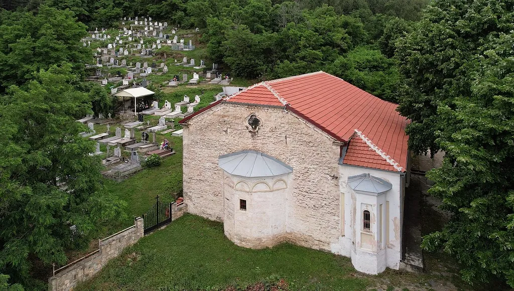 St. Demetrius Church and the cemetery in the village of Brusnik