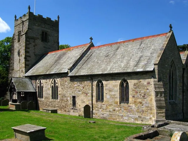 All Saints' parish church, Pickhill, North Yorkshire, seen from the southwest