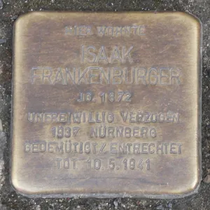 Stolperstein dedicated to Isaak Frankenburger