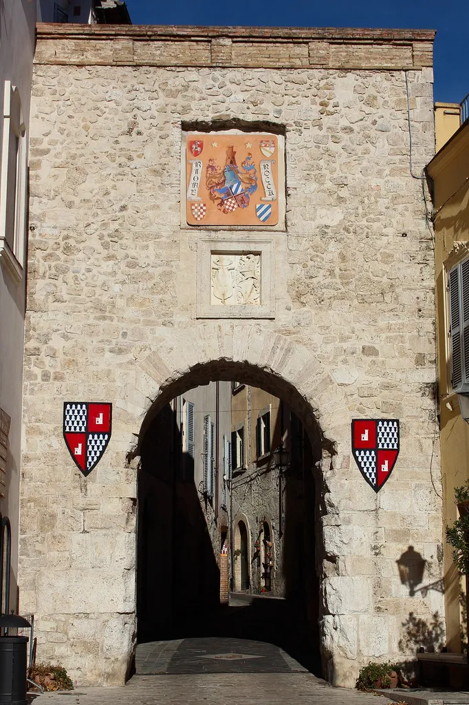city gate Porta Burgi, San Gemini, Province of Terni, Umbria, Italy