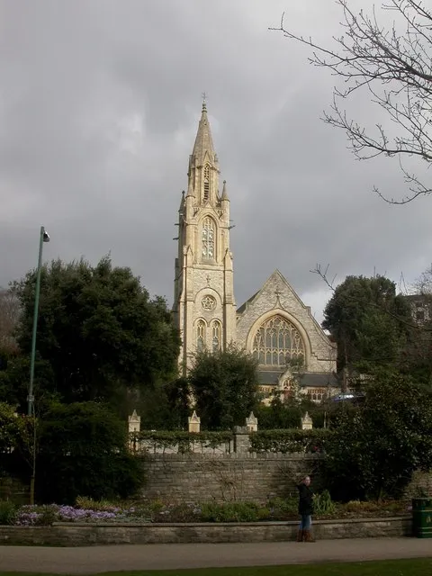 St Andrew's United Reformed Church, Richmond Hill, Bournemouth, seen from the southwest