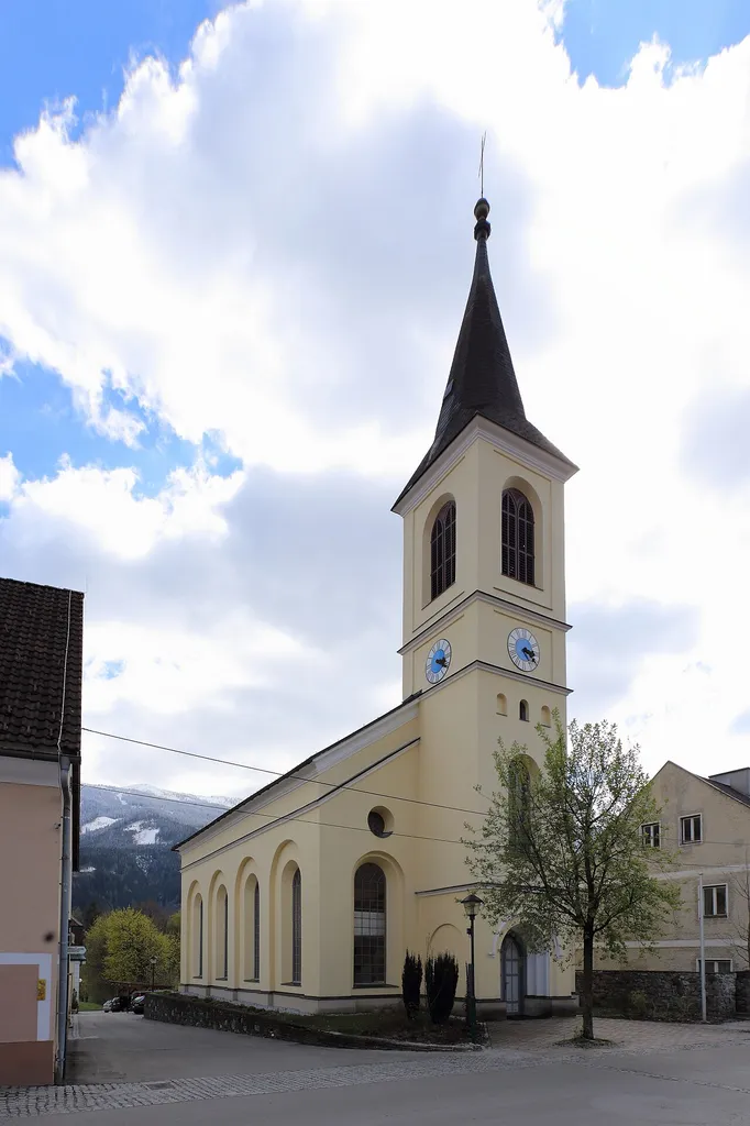 Die evangelische Pfarrkirche in der steiermärkischen Marktgemeinde Gaishorn am See.