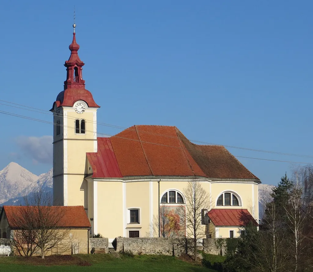 Saint Lucy's Church in Skaručna, Municipality of Vodice, Slovenia