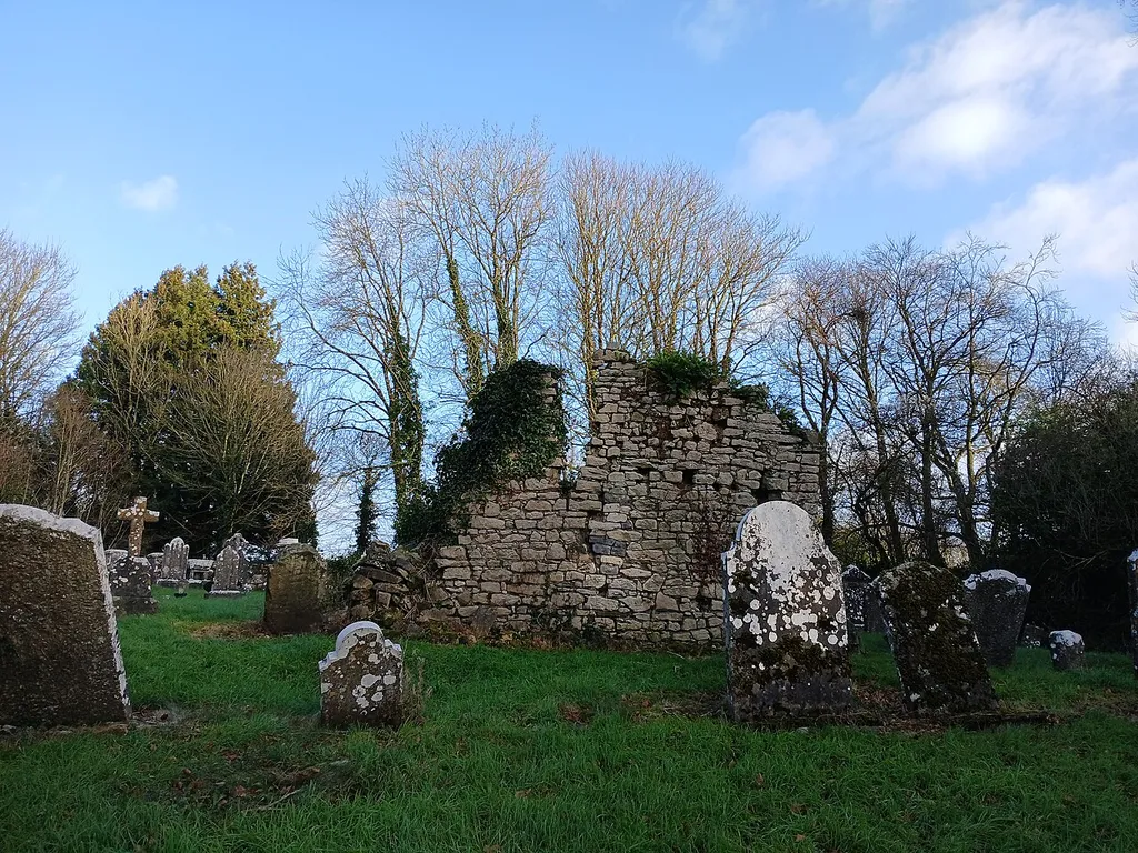 Maddockstown graveyard (Graveyard in the townland of Maddockstown/ Maddoxtown with a medieval baptismal font and church ruin)