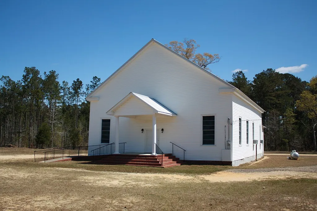 Forest Springs Baptist Church in Morvin, Clarke County, Alabama.