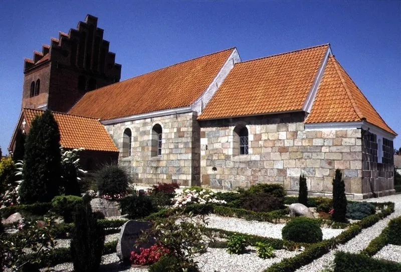 Gårslev Kirke i Danmark. Gårslev kirke