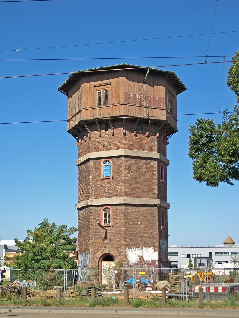 Wasserturm des ehemaligen Ausbesserungswerkes der Bahn in Darmstadt