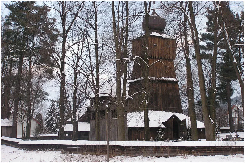 Wooden church of Sts. Peter and Paul in Lachowice, Poland.
