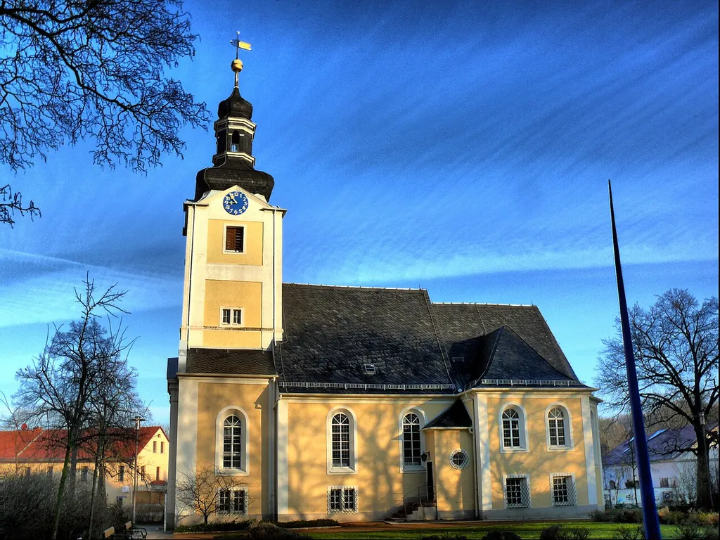 Südansicht der Marienkirche in Leipzig-Stötteritz