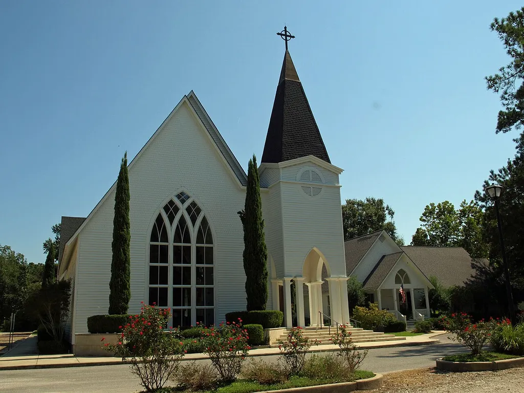 St. Francis at the Point Episcopal Church in Point Clear, Alabama, listed on the National Register of Historic Places.