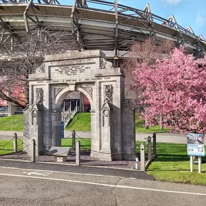 Edinburgh, Roseburn Street, Murrayfield Stadium, War Memorial Gateway