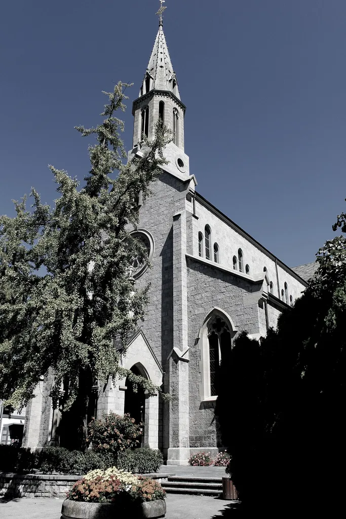 Suisse, canton de Vaud, Vevey, Eglise catholique Notre-Dame. Fondée en 1833, église de style néo-gothique.