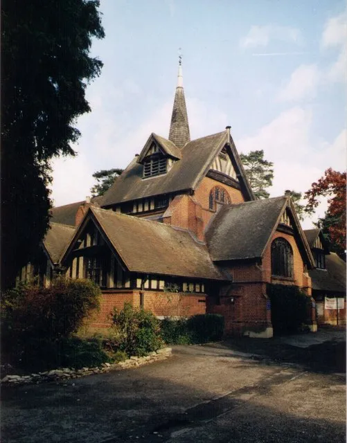 St Paul's parish church, Crawley Ridge, Camberley, Surrey, seen from the south