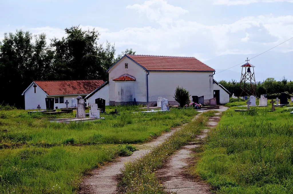 View of the St. Athanasius Church in the village Grnčari