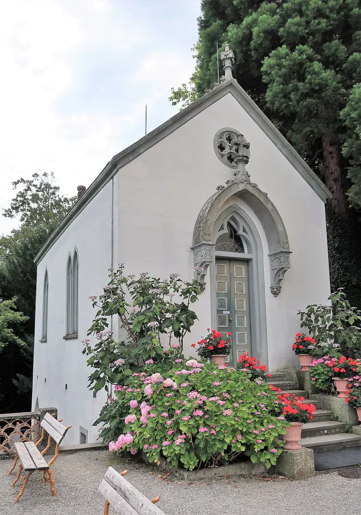 Schlosskapelle Arenenberg an der Italienischen Terrasse.
