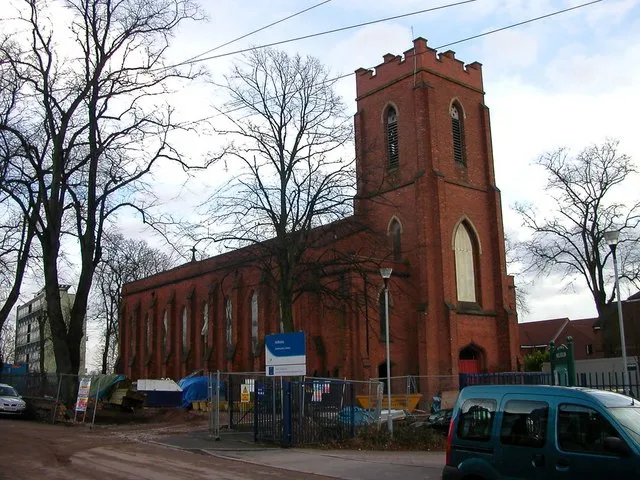Coventry-Saint Peter's Church In Charles Street Hillfields and dating from 1840. Appears to be undergoing building work at present.