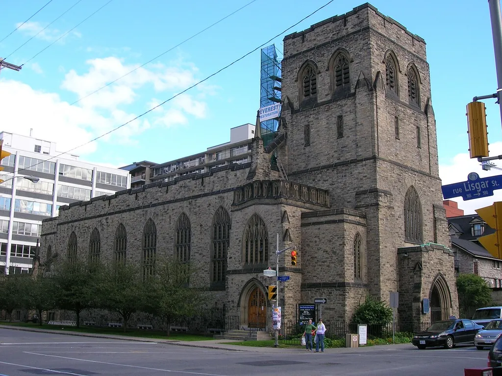Know Presbyterian Church, Ottawa, Canada viewed from the north side.