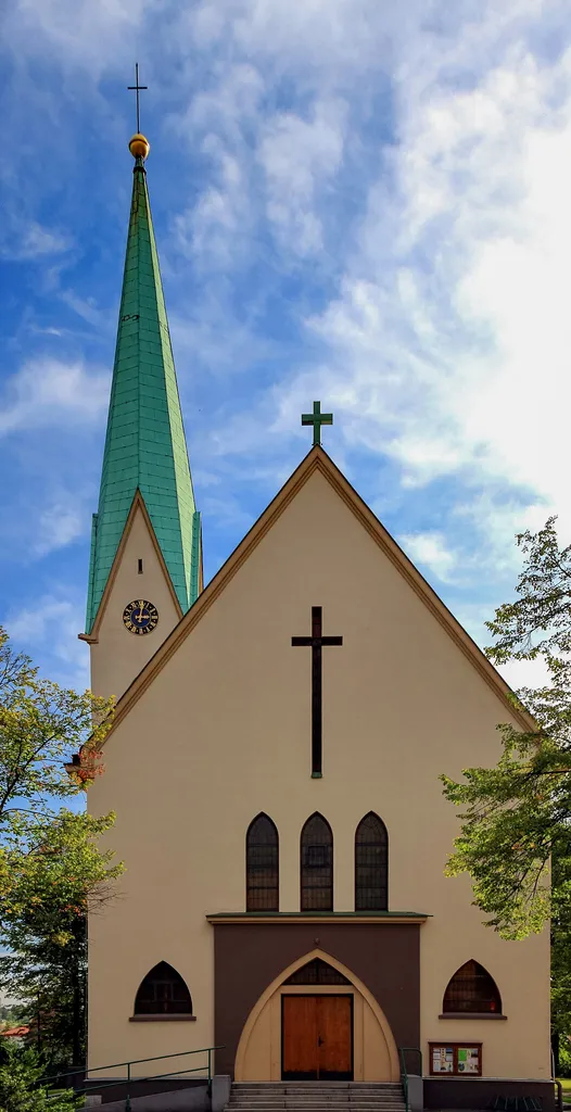 New church of Saints Peter and Paul. Albrechtice, Moravian-Silesian Region, Czech Republic.