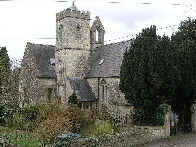 Clandown (Somerset) Holy Trinity Church. This Victorian church is now converted into two houses.