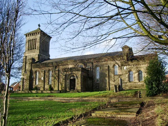 St John the Baptist parish church, Pendlebury, Greater Manchester, seen from the south