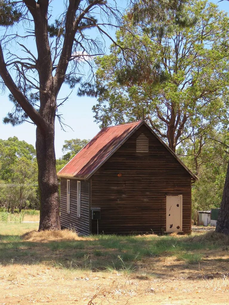 The heritage listed Holy Trinity Anglican Church, Cookernup, Western Australia.