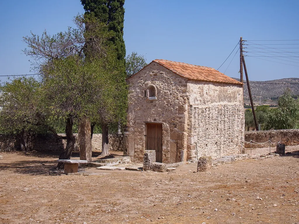 The byzantine church of Panagia Merenta, near Markopoulo.