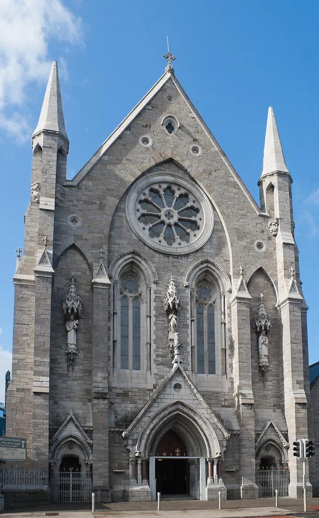 East façade of St. Mary of the Angels, the church of the Capuchin Friary in Dublin.
