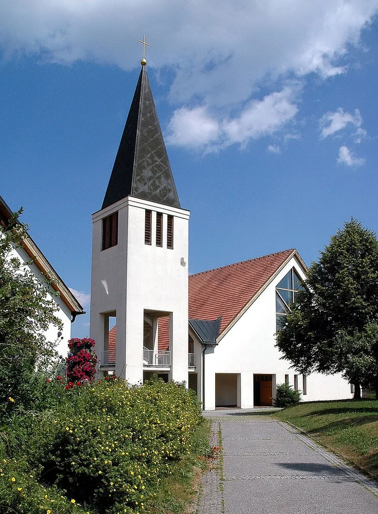 Parish church Saint John the Baptist in Woelfnitz, 14th district “Wölfnitz”, Carinthian capital Klagenfurt am Wörthersee, Carinthia, Austria, EU