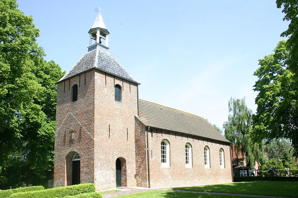 Historic church in Nendorp, district of Leer, East Frisia, Germany