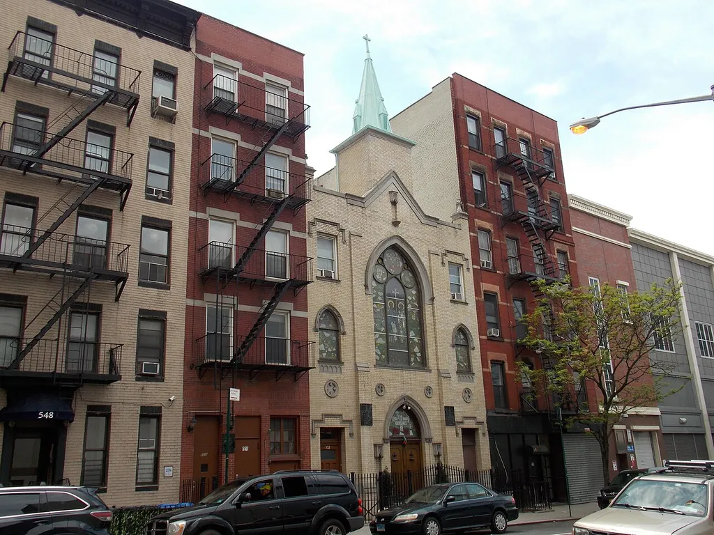 Saints Kyril &amp; Metodi Bulgarian Eastern Orthodox Cathedral on W. 50th St. in Manhattan, New York.