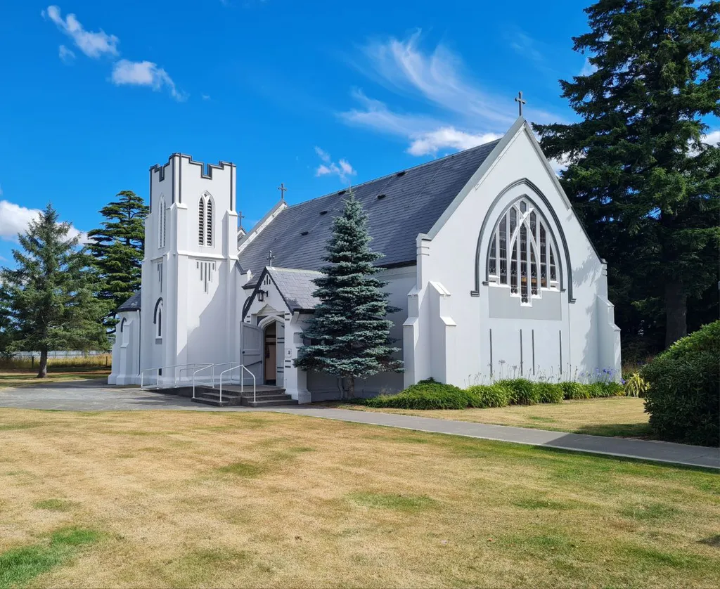 St Joseph's Catholic Church, Darfield, with its new 'dolphin grey' paint scheme