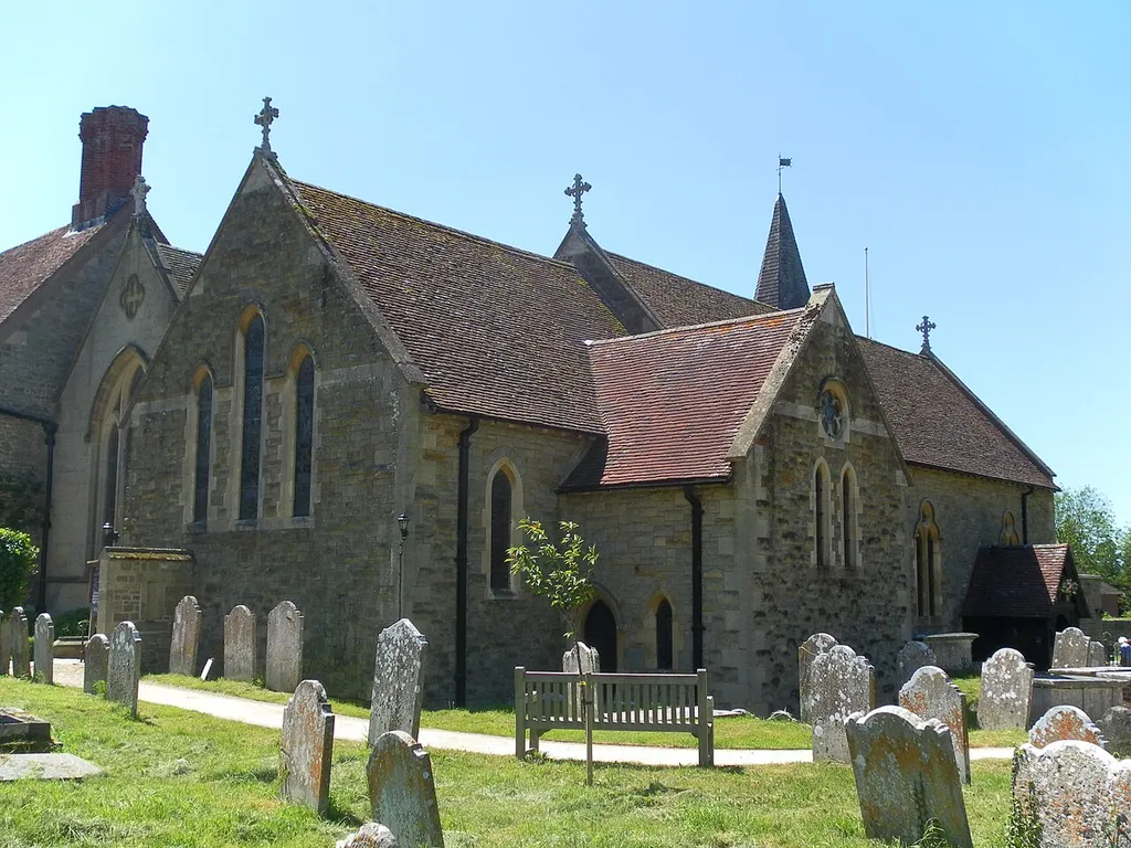 St Mary's parish church, Easebourne, West Sussex, England, seen from the northeast