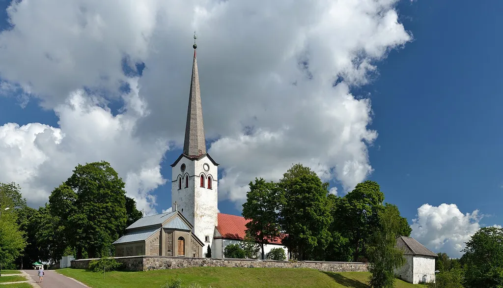 Kose church. First part was built in 1370s, western tower in 1430 and spire is from 1873.
