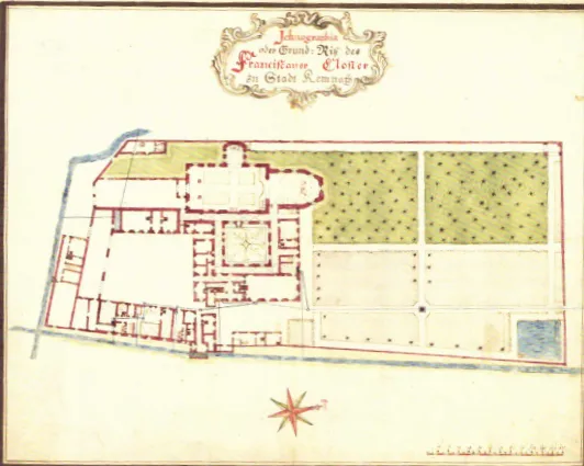 Grundriss des Franziskanerklosters Kemnath