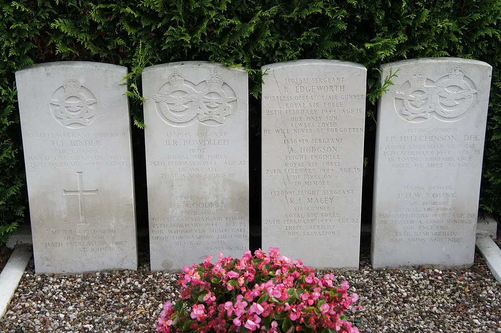 Commonwealth war graves at Marsal, Lorraine, France.