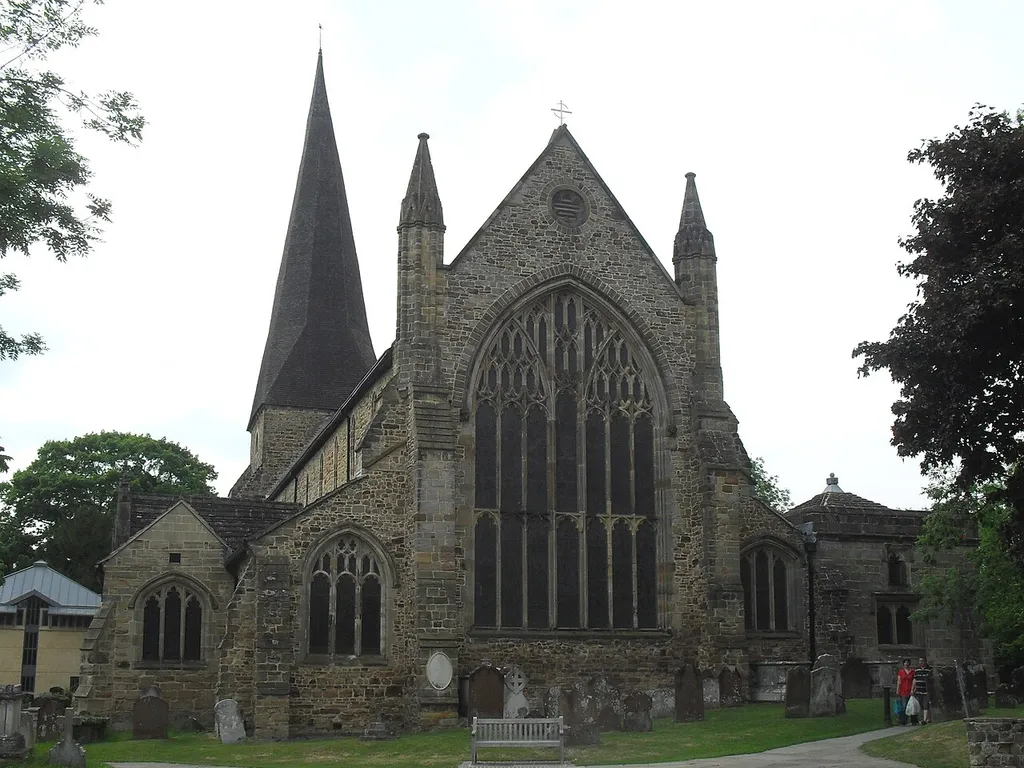 St Mary's Church, The Causeway, Horsham, West Sussex, England. The Anglican parish church of the ancient market town of Horsham. Listed at Grade I by English Heritage (IoE Code 298126)