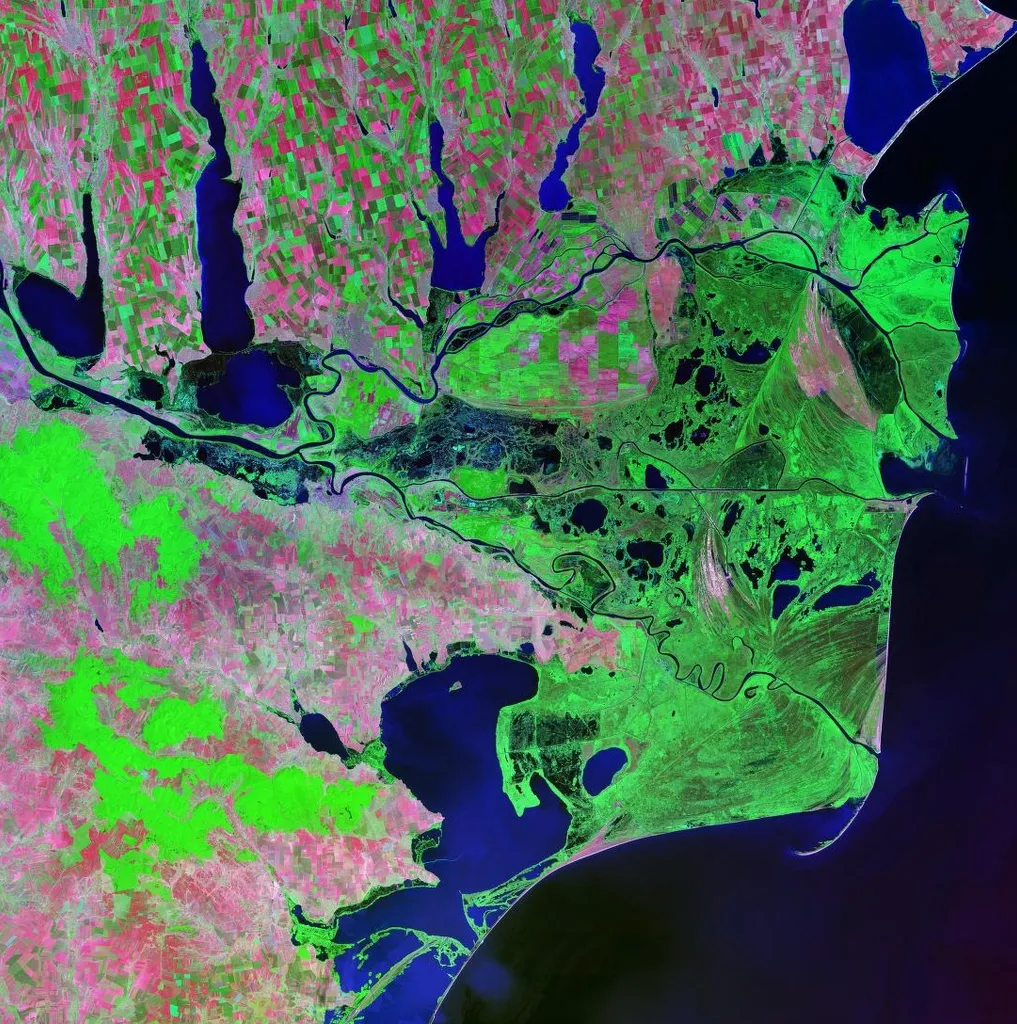 Danube Delta - Landsat satellite photo