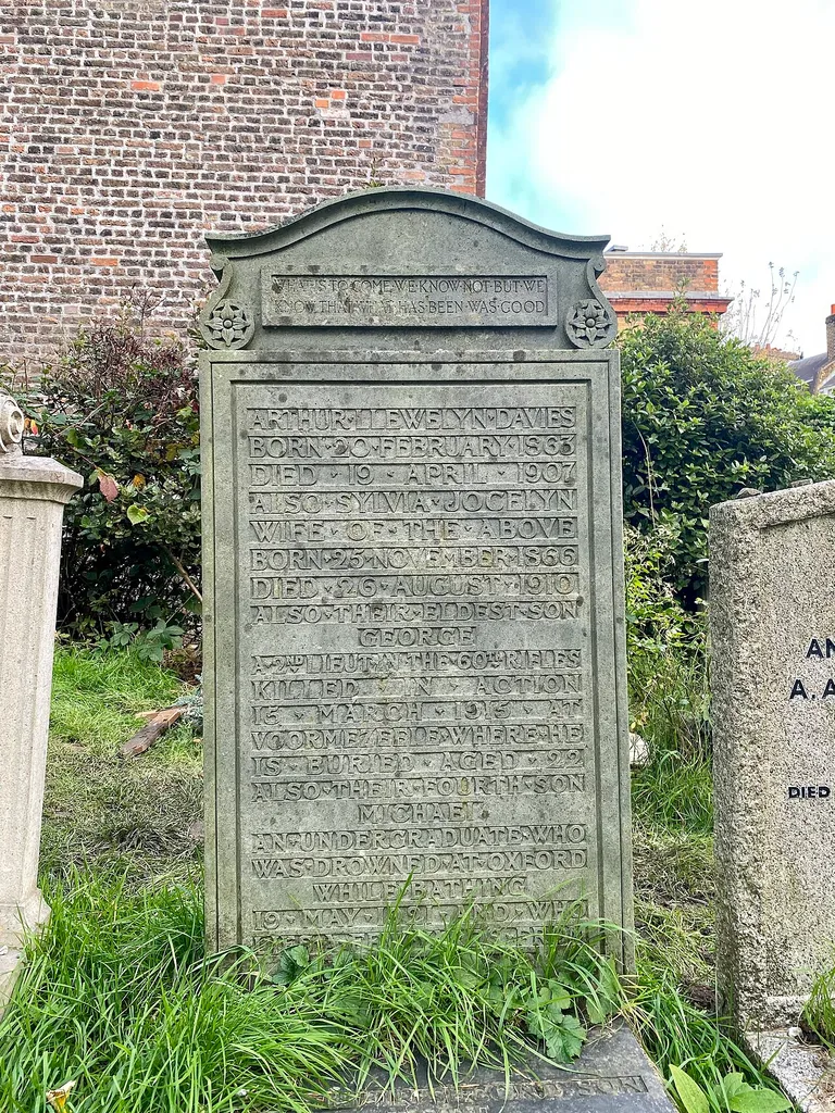 Tomb of Arthur Llewelyn Davies in the churchyard extension of St John-at-Hampstead on Church Row, Hampstead This is a photo of listed building number 1067370.