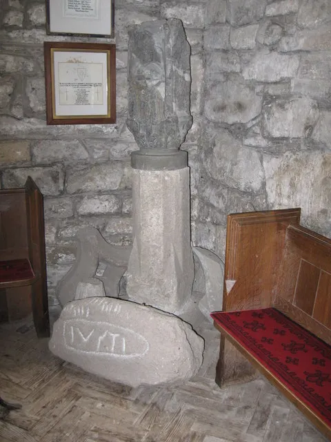 Ogham Stone and Lantern Cross, St Kew