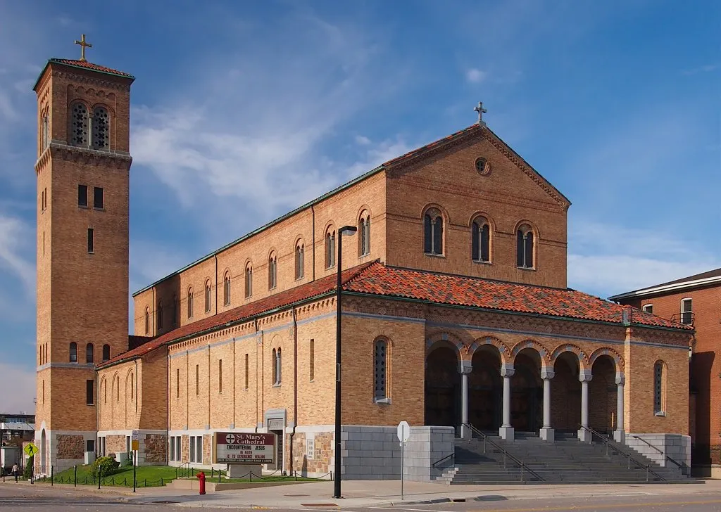 Cathedral of St Mary, 25 8th Avenue South, St Cloud, Minnesota, USA. Viewed from the east.