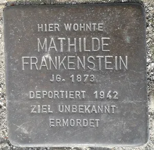 Stolperstein dedicated to Mathilde Frankenstein