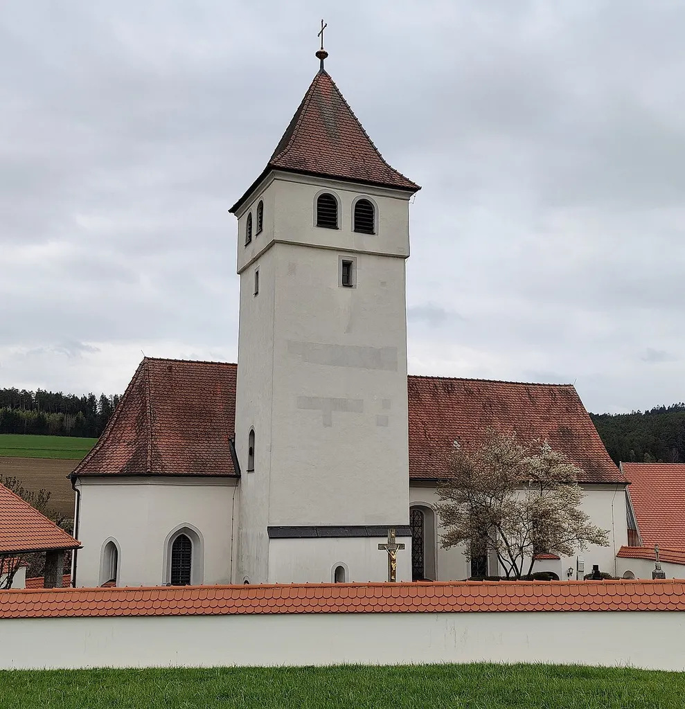 Katholische Filialkirche Mariä Himmelfahrt Mitterauerbach, Gemeinde Neunburg vorm Wald, Landkreis Schwandorf, Oberpfalz, Bayern, Deutschland